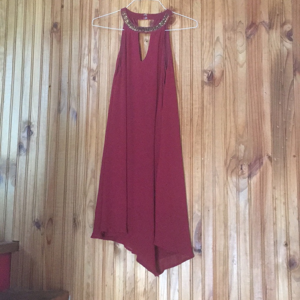 Maroon oxblood burgundy formal dress